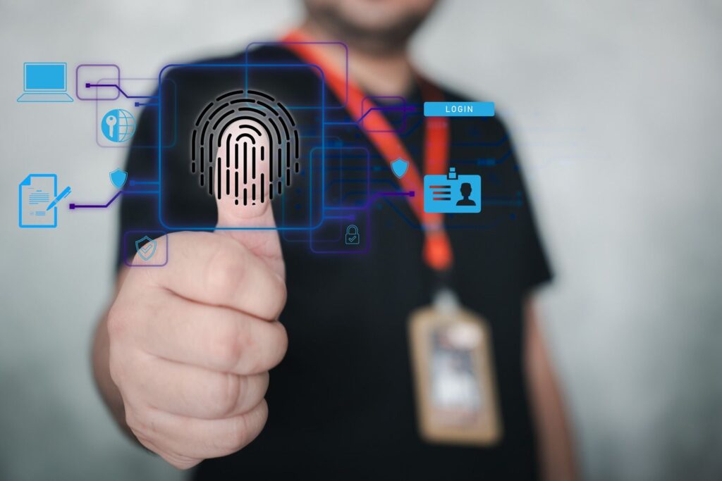 Person verifying their ID